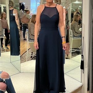 Bridesmaid dress Size 8 Bill Levkoff navy Blue. NWT